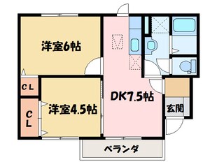 ブリーゼ・大生院の物件間取画像